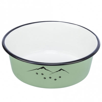 Trixie Napf aus Emaille/Edelstahl - ready for adventure - 0,3 l/ø 12 cm