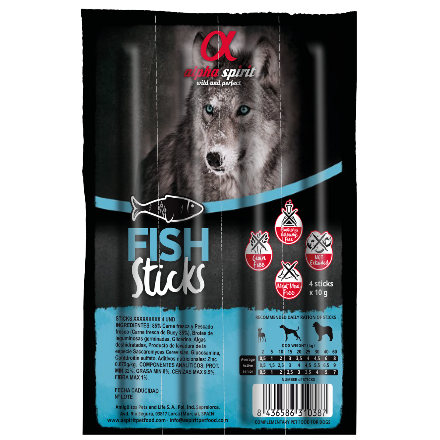 alpha spirit Stick Fisch 4er