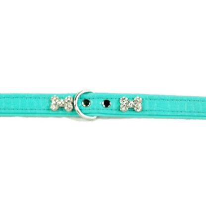 Hunter Halsband Cropue Bone Türkis - XS