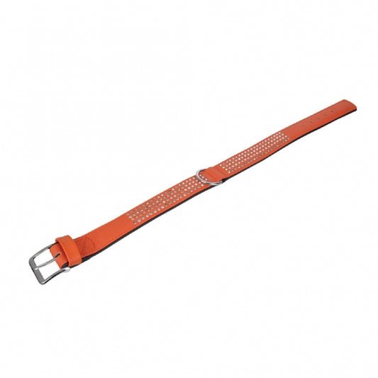 Karlie Vintage Strass Halsband - Mandarine - 4-reihig, 60cm/40mm